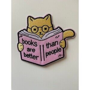 Book are Better Than People iron on patch